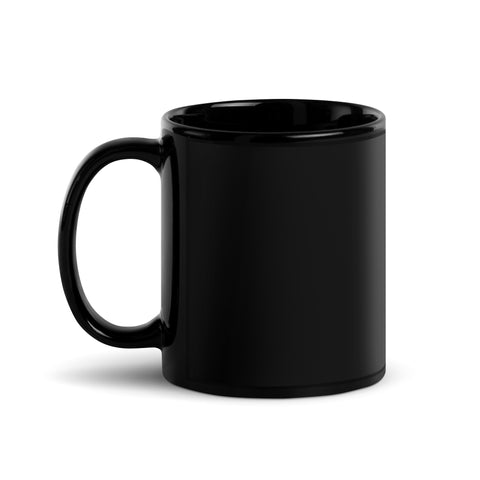 Spiritual Lion Black Glossy Mug