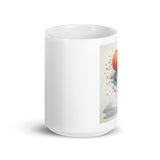 lady Silhouette Butterfly White Mug