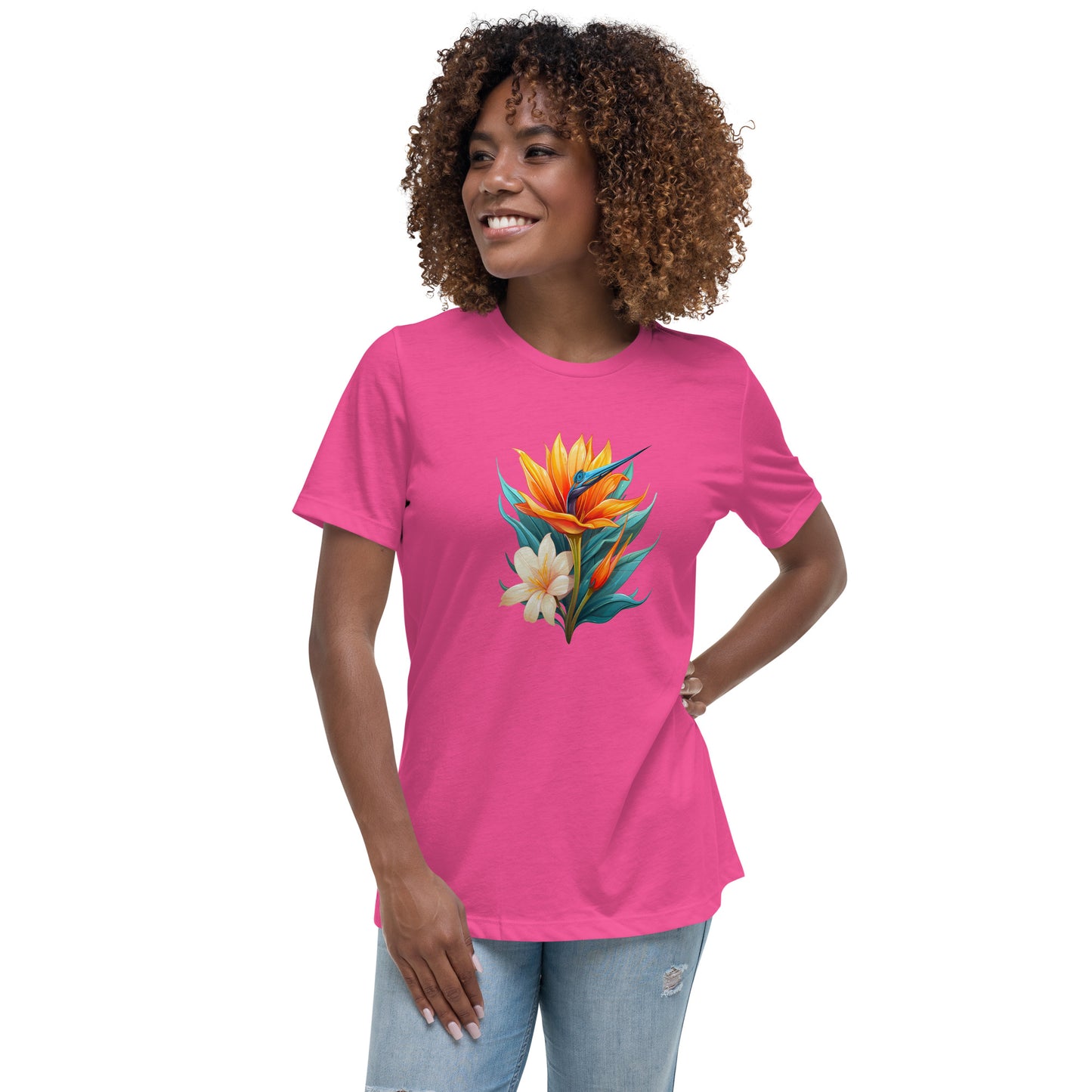 Birds Of Paradise Floral Womens T-shirt